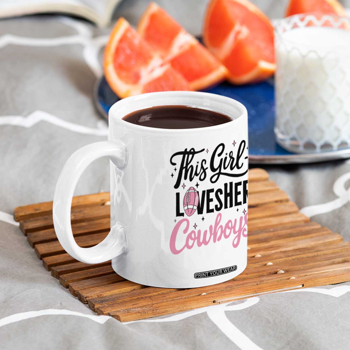 Funny DF Fan Gift Coffee Mug This Girl Loves Her Cowboy TS12 Print Your Wear