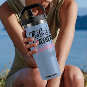 Funny Football Fan Gift Flip Straw Tumbler This Girl Loves Her Cowboys TS12 One Size: 30 oz Light Blue Print Your Wear
