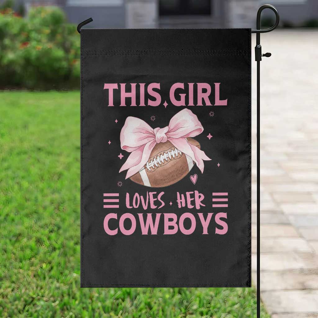 This Girl Loves Her Cowboy Garden Flag Pink Bow FF Gift TS12 Print Your Wear