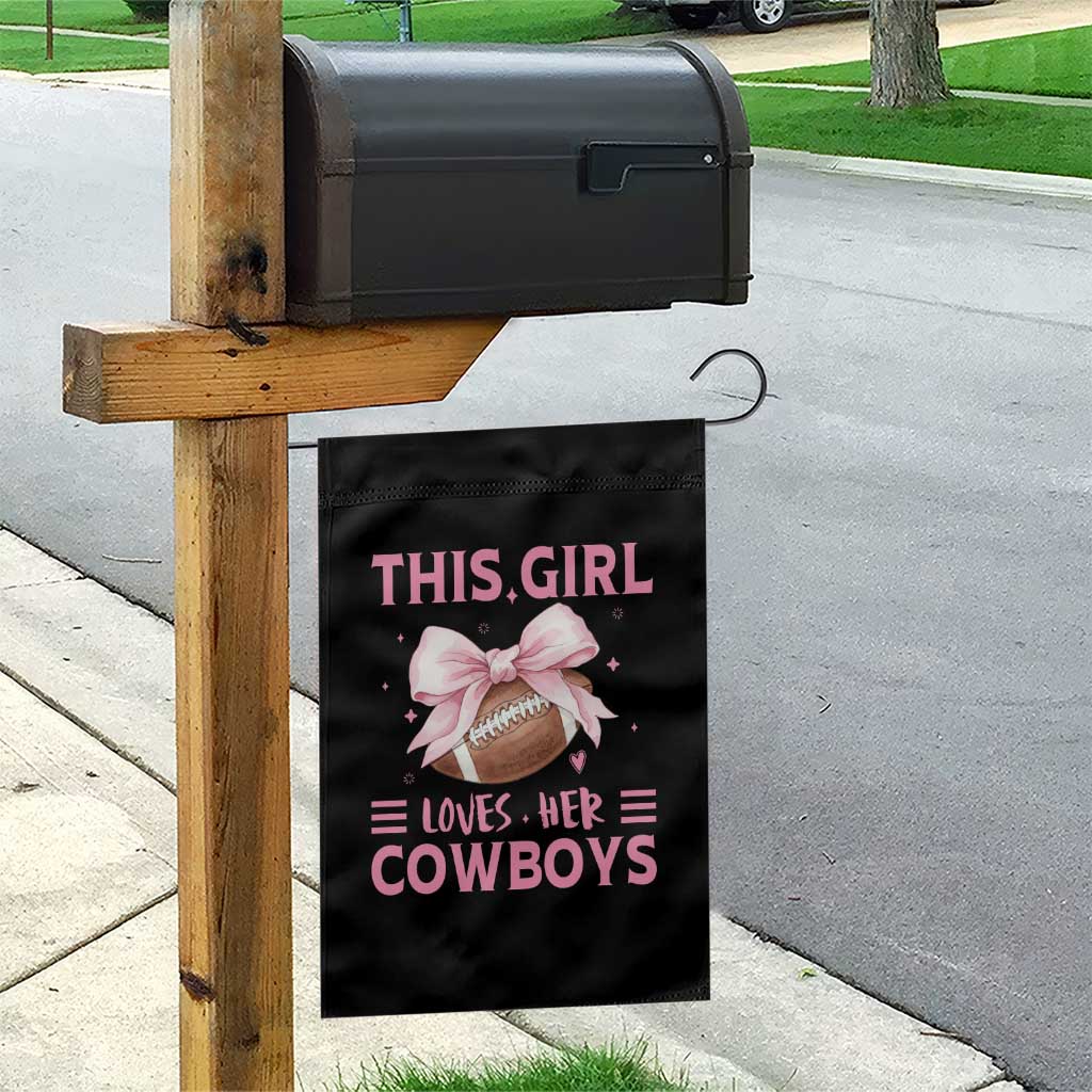 This Girl Loves Her Cowboy Garden Flag Pink Bow FF Gift TS12 Print Your Wear