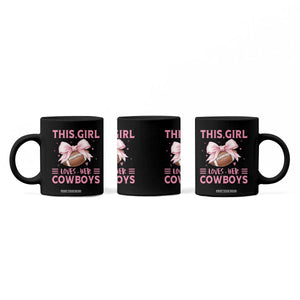 This Girl Loves Her Cowboys Coffee Mug Pink Bow Football Fan Gift TS12 Print Your Wear