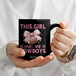 This Girl Loves Her Cowboys Coffee Mug Pink Bow Football Fan Gift TS12 Print Your Wear