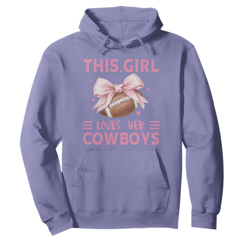 This Girl Loves Her Cowboy Hoodie Pink Bow FF Gift TS12 Violet Print Your Wear