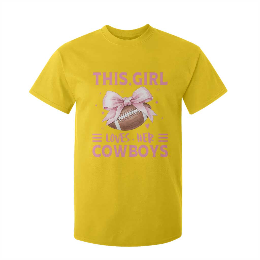 This Girl Loves Her Cowboy T Shirt For Kid Pink Bow FF Gift TS12 Daisy Print Your Wear
