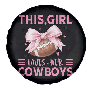 This Girl Loves Her Cowboys Spare Tire Cover Pink Bow Football Fan Gift TS12 Print Your Wear