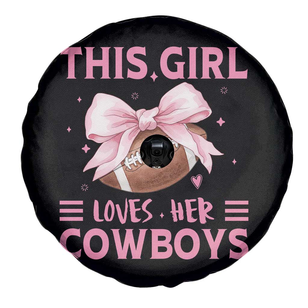 This Girl Loves Her Cowboy Spare Tire Cover Pink Bow FF Gift TS12 Print Your Wear