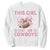 This Girl Loves Her Cowboys Sweatshirt Pink Bow Football Fan Gift - Print Your Wear