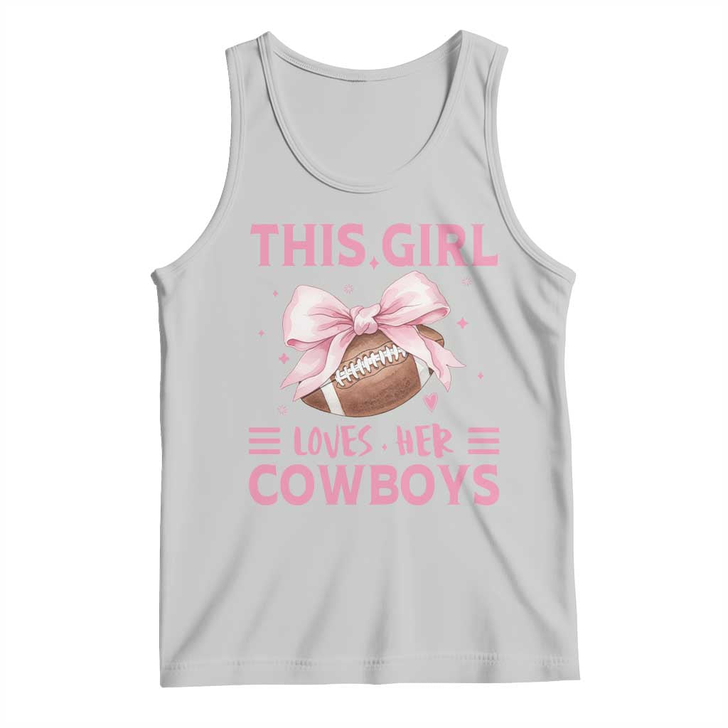 This Girl Loves Her Cowboy Tank Top Pink Bow FF Gift TS12 Ash Print Your Wear