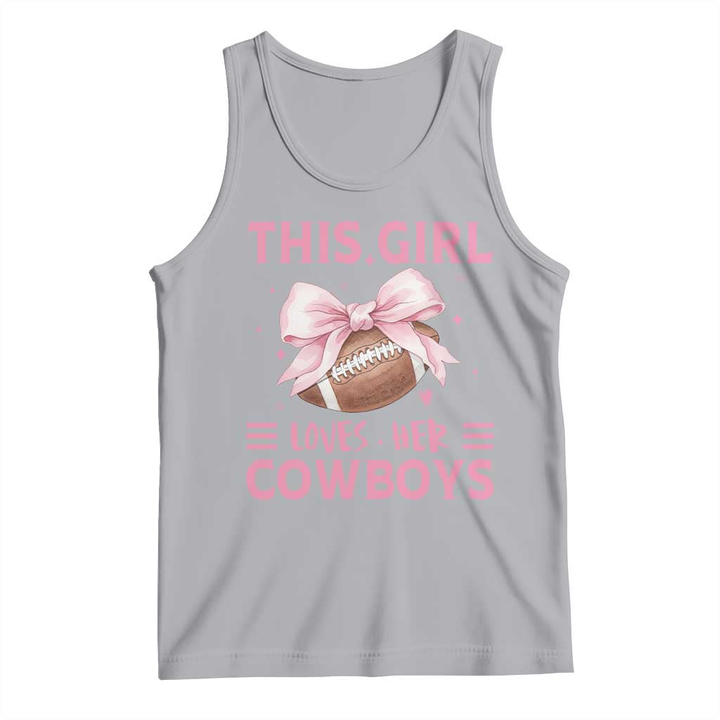 This Girl Loves Her Cowboy Tank Top Pink Bow FF Gift TS12 Athletic Heather Print Your Wear