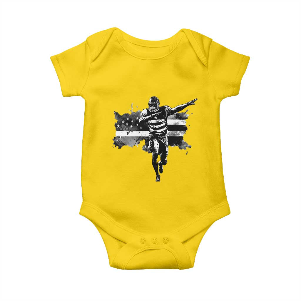 Patriotic Football Dab Baby Onesie American Flag Sports Fan Gift TS12 Daisy Print Your Wear