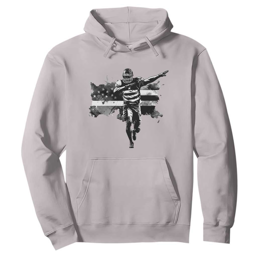 Patriotic Football Dab Hoodie American Flag Sports Fan Gift TS12 Ice Gray Print Your Wear
