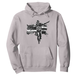 Patriotic Football Dab Hoodie American Flag Sports Fan Gift TS12 Ice Gray Print Your Wear