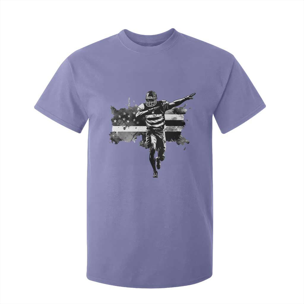 Patriotic Football Dab T Shirt For Kid American Flag Sports Fan Gift TS12 Violet Print Your Wear