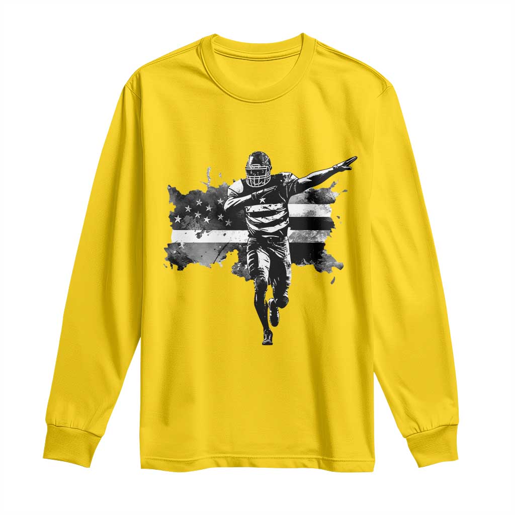 Patriotic Football Dab Long Sleeve Shirt American Flag Sports Fan Gift TS12 Daisy Print Your Wear