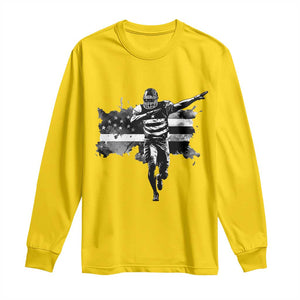 Patriotic Football Dab Long Sleeve Shirt American Flag Sports Fan Gift TS12 Daisy Print Your Wear