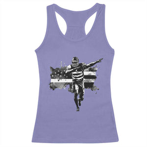 Patriotic Football Dab Racerback Tank Top American Flag Sports Fan Gift - Print Your Wear