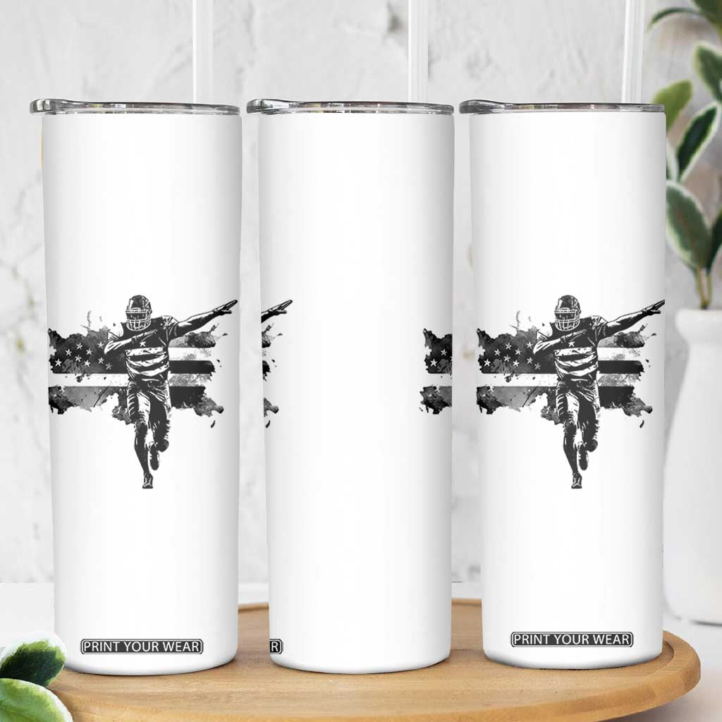 Patriotic Football Dab Skinny Tumbler American Flag Sports Fan Gift TS12 Print Your Wear