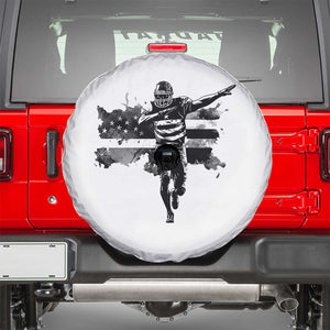 Patriotic Football Dab Spare Tire Cover American Flag Sports Fan Gift TS12 White Print Your Wear