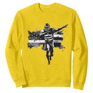 Patriotic Football Dab Sweatshirt American Flag Sports Fan Gift - Print Your Wear