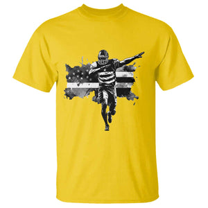 Patriotic Football Dab T Shirt American Flag Sports Fan Gift TS12 Daisy Print Your Wear