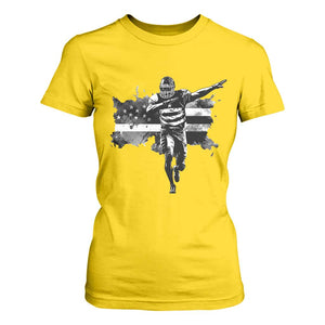 Patriotic Football Dab T Shirt For Women American Flag Sports Fan Gift TS12 Daisy Print Your Wear