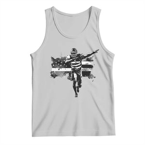 Patriotic Football Dab Tank Top American Flag Sports Fan Gift TS12 Ash Print Your Wear