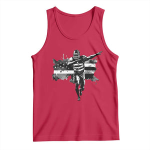 Patriotic Football Dab Tank Top American Flag Sports Fan Gift TS12 Red Print Your Wear