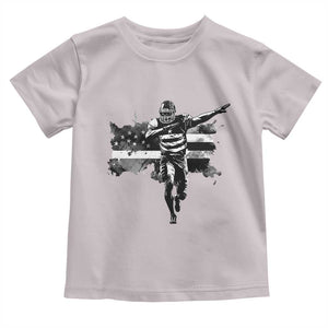 Patriotic Football Dab Toddler T Shirt American Flag Sports Fan Gift TS12 Ice Gray Print Your Wear