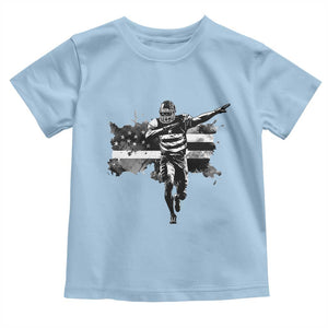Patriotic Football Dab Toddler T Shirt American Flag Sports Fan Gift TS12 Light Blue Print Your Wear
