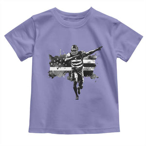 Patriotic Football Dab Toddler T Shirt American Flag Sports Fan Gift TS12 Violet Print Your Wear
