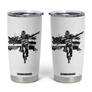Patriotic Football Dab Tumbler Cup American Flag Sports Fan Gift - Print Your Wear