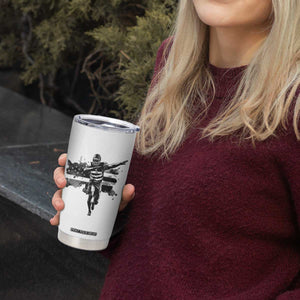 Patriotic Football Dab Tumbler Cup American Flag Sports Fan Gift - Print Your Wear