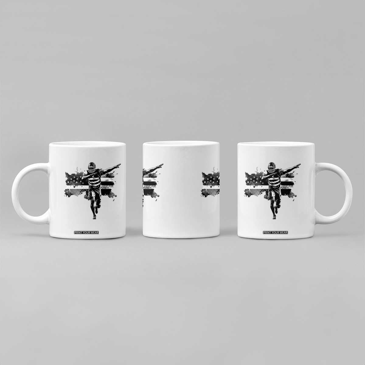 Patriotic Football Dab Coffee Mug American Flag Sports Fan Gift TS12 Print Your Wear