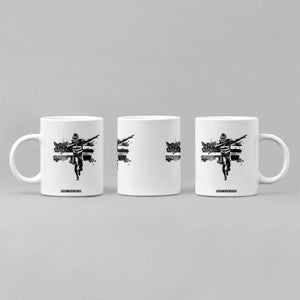 Patriotic Football Dab Coffee Mug American Flag Sports Fan Gift TS12 Print Your Wear