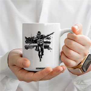Patriotic Football Dab Coffee Mug American Flag Sports Fan Gift TS12 Print Your Wear