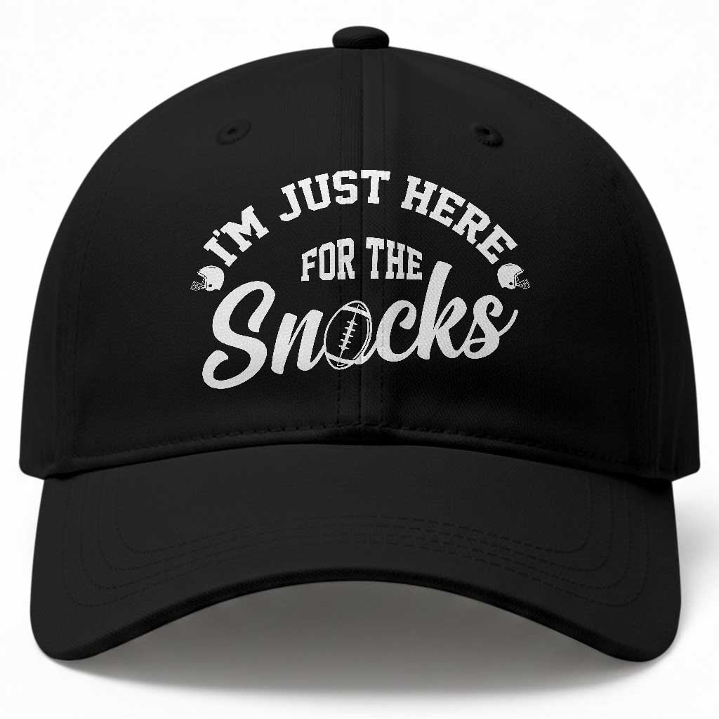 Funny Football Lover Baseball Cap Im Just Here For The Snacks TS12 Print Your Wear