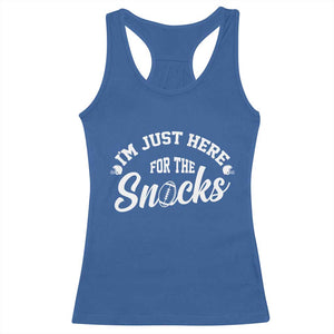 Funny Football Lover Racerback Tank Top Im Just Here For The Snacks - Print Your Wear