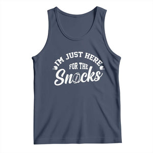 Funny Football Lover Tank Top Im Just Here For The Snacks TS12 Navy Print Your Wear