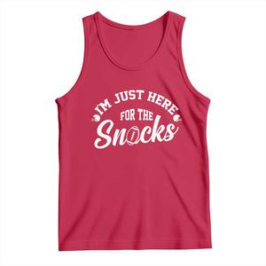 Funny Football Lover Tank Top Im Just Here For The Snacks TS12 Red Print Your Wear