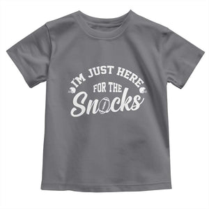 Funny Football Lover Toddler T Shirt Im Just Here For The Snacks TS12 Charcoal Print Your Wear