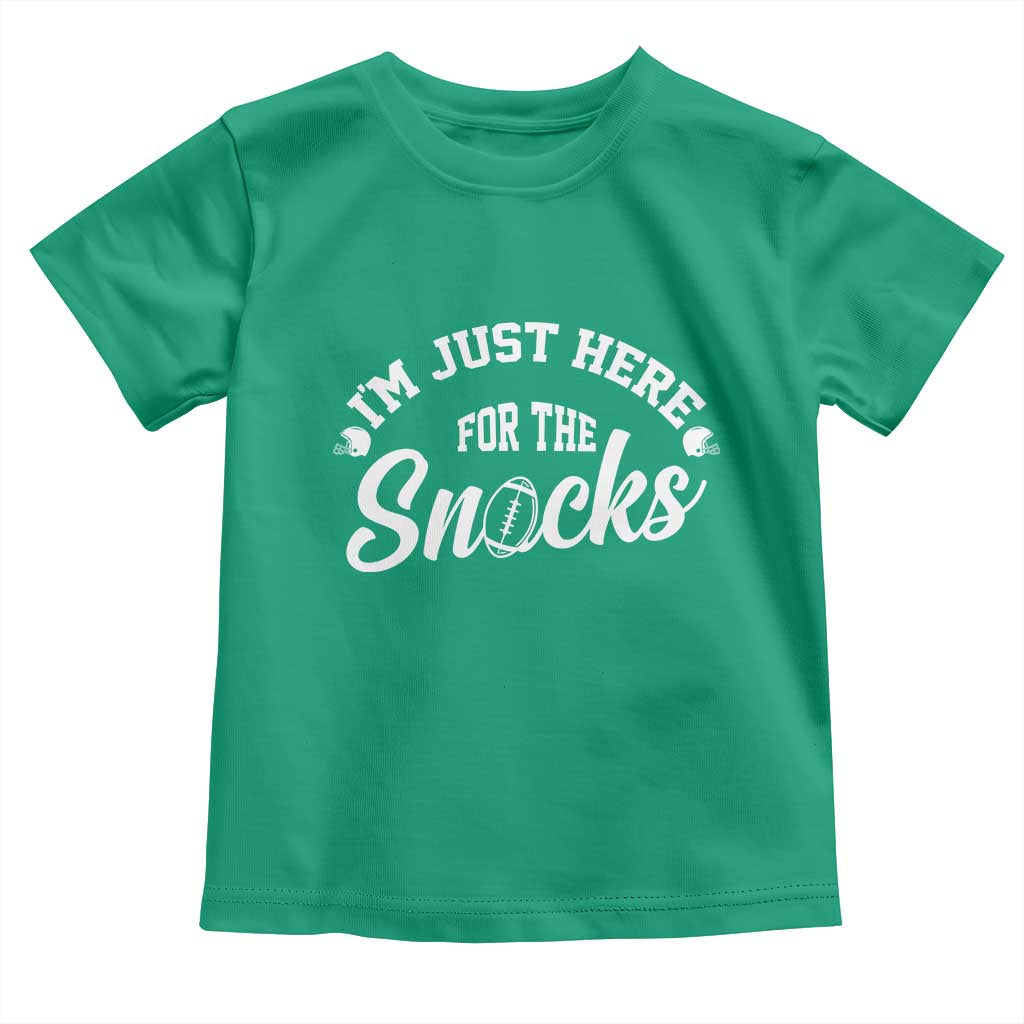 Funny Football Lover Toddler T Shirt Im Just Here For The Snacks TS12 Irish Green Print Your Wear