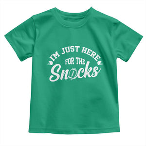 Funny Football Lover Toddler T Shirt Im Just Here For The Snacks TS12 Irish Green Print Your Wear
