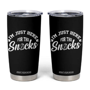 Funny Football Lover Tumbler Cup Im Just Here For The Snacks - Print Your Wear