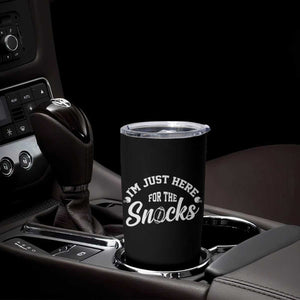 Funny Football Lover Tumbler Cup Im Just Here For The Snacks - Print Your Wear