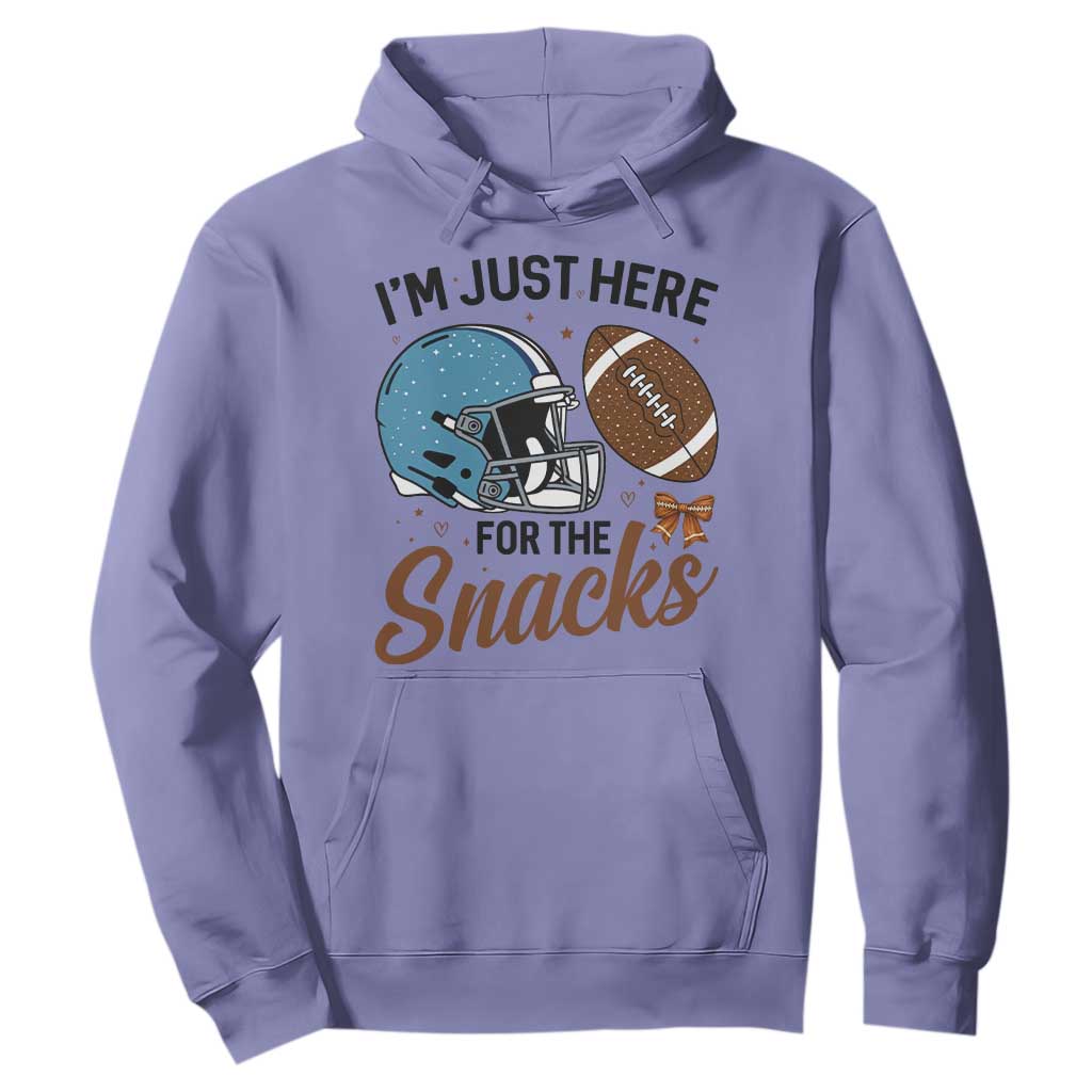 Im Just Here For The Snacks Hoodie Bow Football Lover TS12 Violet Print Your Wear