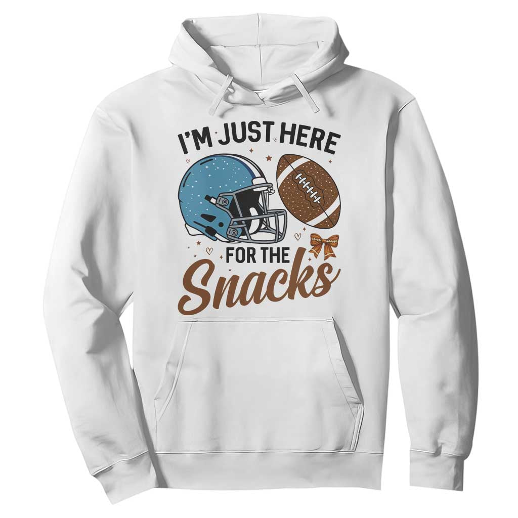 Im Just Here For The Snacks Hoodie Bow Football Lover TS12 White Print Your Wear