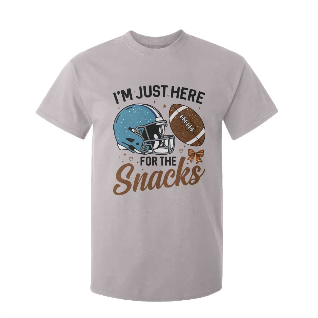 Im Just Here For The Snacks T Shirt For Kid Bow Football Lover TS12 Ice Gray Print Your Wear