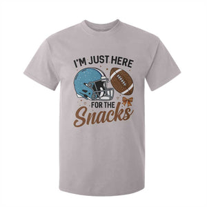 Im Just Here For The Snacks T Shirt For Kid Bow Football Lover TS12 Ice Gray Print Your Wear