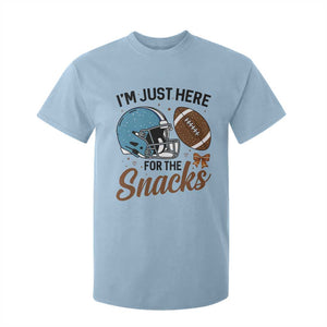 Im Just Here For The Snacks T Shirt For Kid Bow Football Lover TS12 Light Blue Print Your Wear