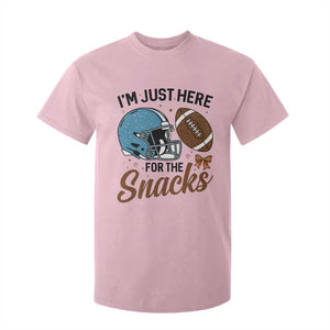 Im Just Here For The Snacks T Shirt For Kid Bow Football Lover TS12 Light Pink Print Your Wear